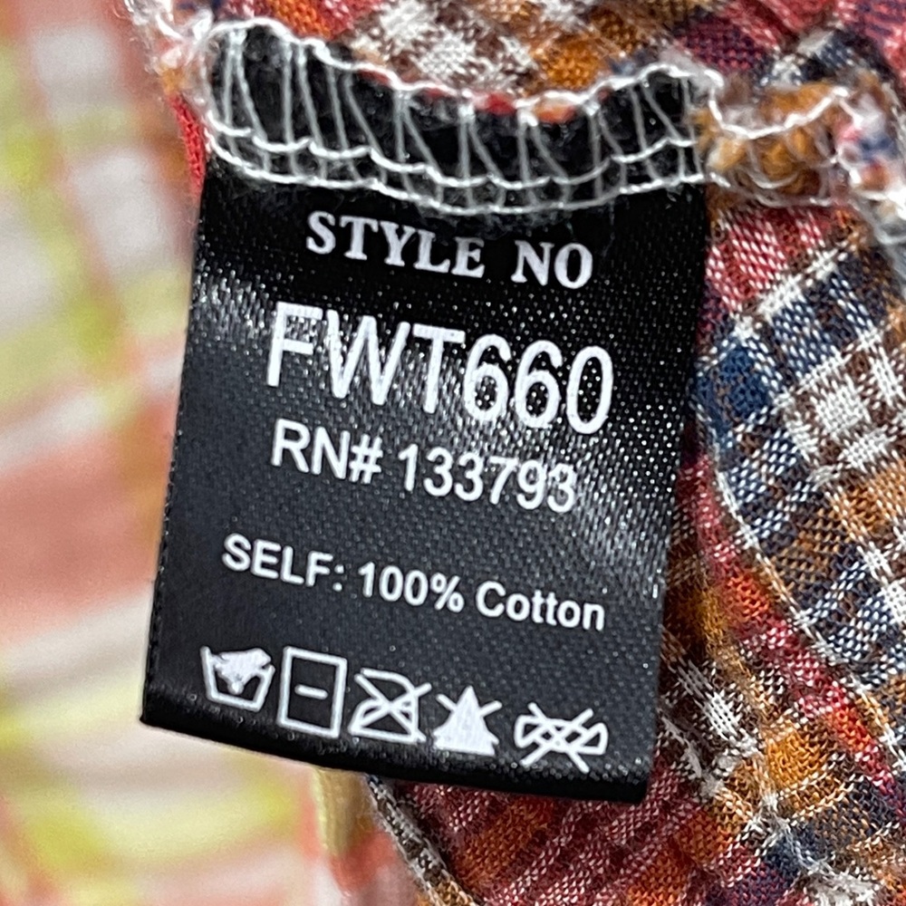 Pol Plaid Patchwork Button-Up Short Sleeve Shirt … - image 4